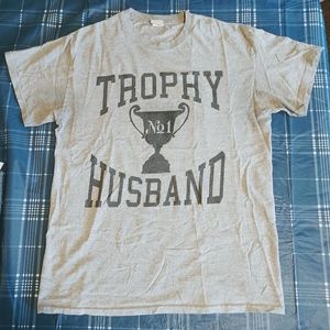 Trophy Husband Novelty Graphic Tee Size S
